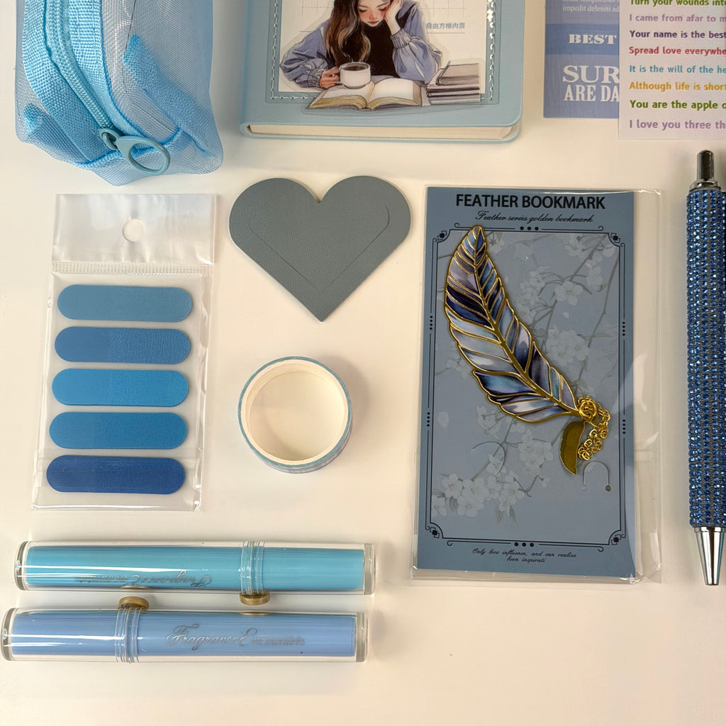 🩵 Blue Serenity Aesthetic Stationery Set