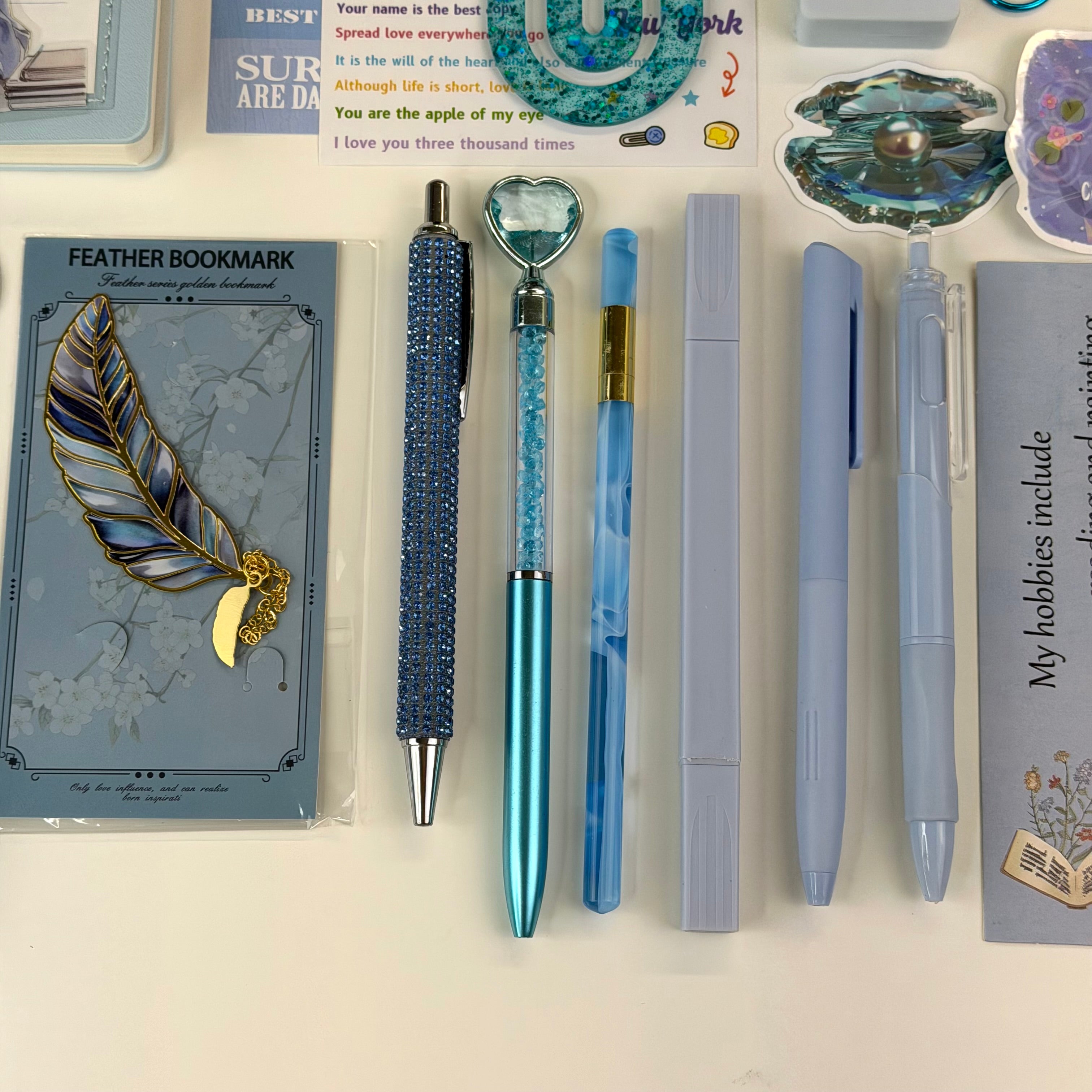 🩵 Blue Serenity Aesthetic Stationery Set