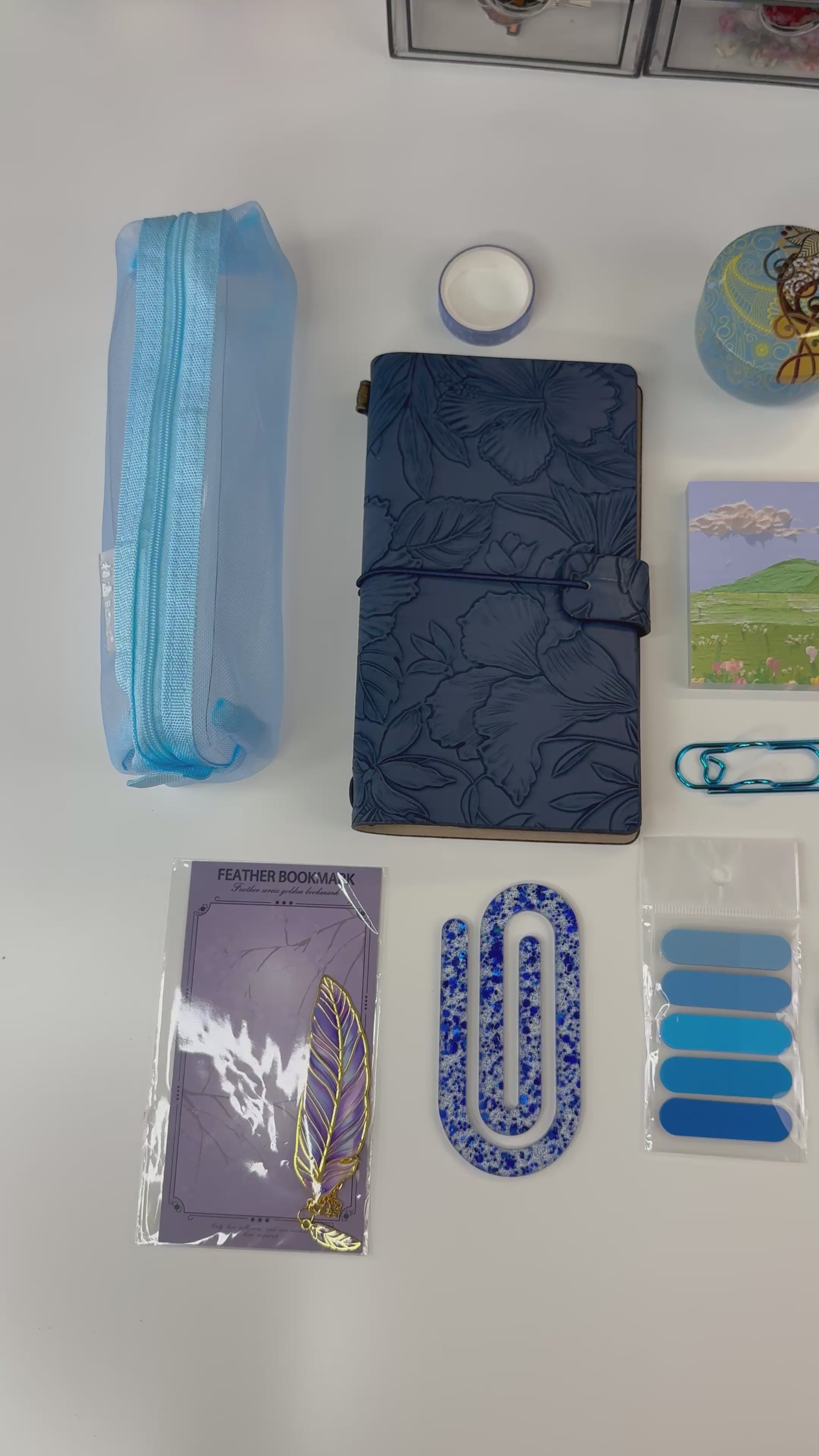 🌌 Midnight Blue Aesthetic Stationery Set